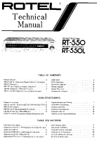 Rotel RT-550-550L - Technical manual 